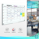 Magnetic 24”x36” Dry Erase Glass Whiteboard with Marker Tray