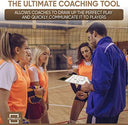 Dry Erase Volleyball Coaching Board 15x10.5” with Rotation Wheel, 2 Markers