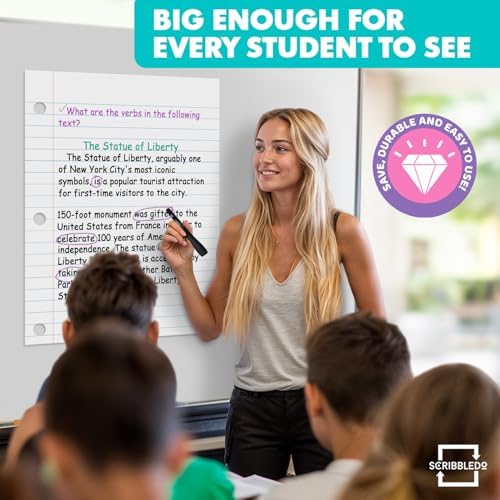 24” x 30” Dry Erase Magnetic Lined Paper