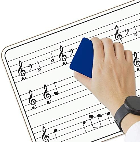 2 Pack Dry Erase Music Staff Lap Whiteboard 9"X12" Double Sided