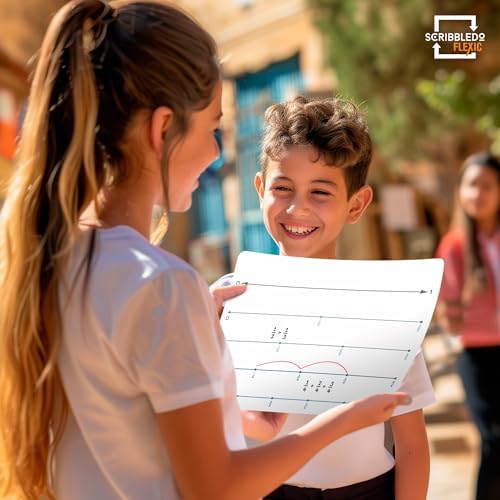 Fraction 9”x12” Dry Erase Number Line 10 Pack