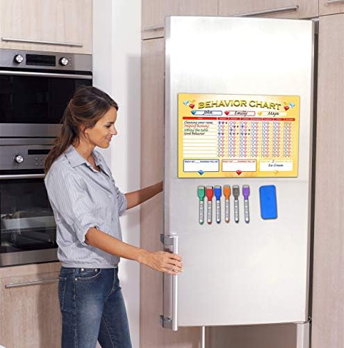 Magnetic Dry Erase Chore Behavior Chart 11"X17" with Markers & Eraser