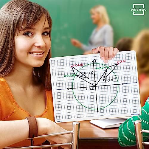 Dry Erase XY Axis Graph Lap Board 9" x 12" Double Sided