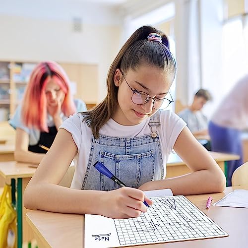 11"x14" Double Sided Graph Dry Erase Whiteboard (10 Pack)