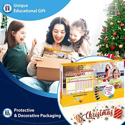 Magnetic Dry Erase Chore Behavior Chart 11"X17" with Markers & Eraser