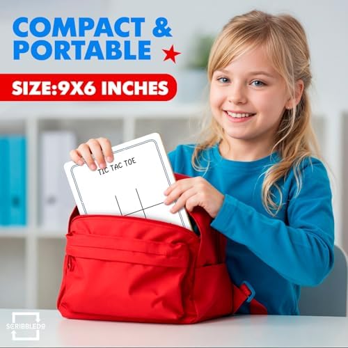 Tic Tac Toe Dry Erase Board 9x6 Inch Double-Sided Reusable