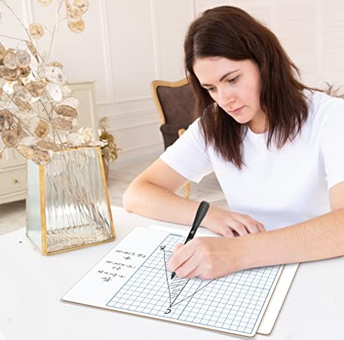 11"x14" Double Sided Dry Erase Graph Grid Whiteboard