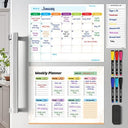 Magnetic Dry Erase Refrigerator Calendar Planner (Pack of 3)