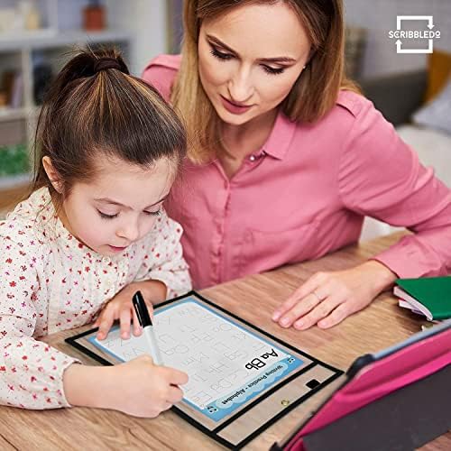 Dry Erase Pockets, Black Heavy Duty Sleeves (6 Pack)