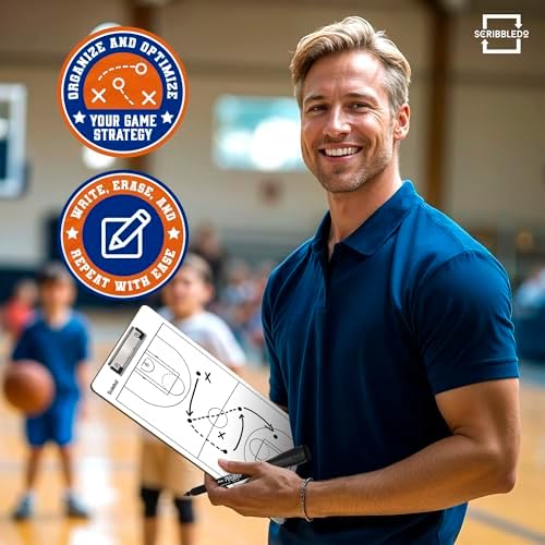 15x9 Inch Volleyball Dry Erase Board with Rotation Wheel