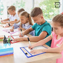 Reusable Dry Erase Sleeves, 6 Pack with Marker Holder, Assorted Colors