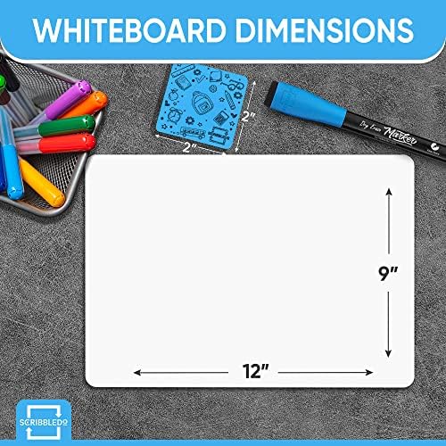 12 Pack Mini Dry Erase Whiteboards 9"x12" Double Sided