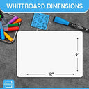12 Pack Mini Dry Erase Whiteboards 9"x12" Double Sided