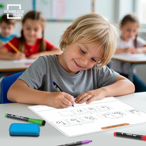 Elkonin Boxes Dry Erase Sheets 9”x12” 10 Pack