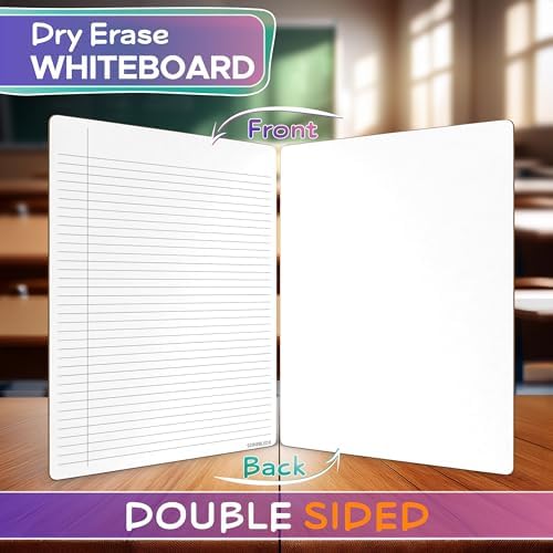Dry Erase Notebook College Ruled 9"x12" Double Sided