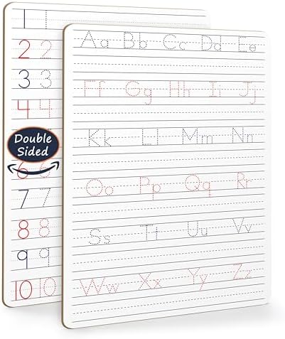 5 Pack Dry Erase Alphabet Tracing Whiteboard 9 x 12 Inch with Cards