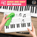 Keyboard Practice Music Staff Dry Erase Sheets 11”x14” 10 Pack