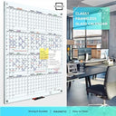 Magnetic 34"x46" Glass Whiteboard Monthly Calendar Planner