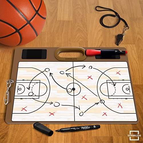 Basketball Dry Erase Whiteboard 15x10.5 Double Sided