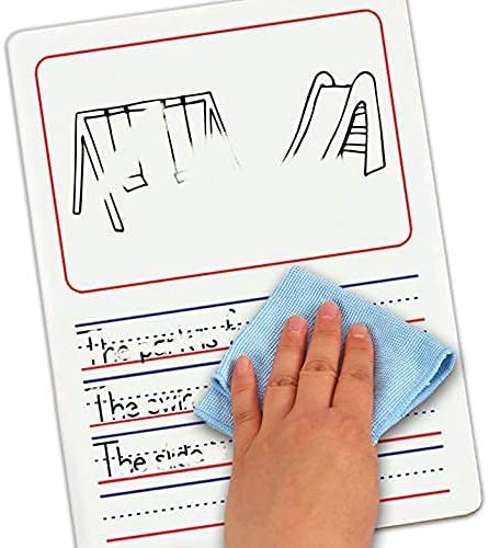 2 Pack Double Sided Lined Dry Erase Board 9x12