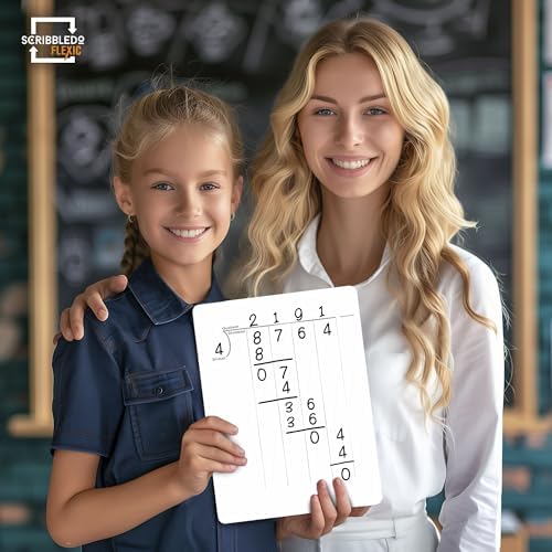 Division & Place Value 9”x12” Dry Erase Sheets (10 Pack)