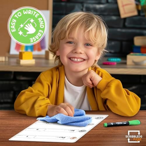 9”x12” Small White Board Dry Erase Sheets (10 Pack)