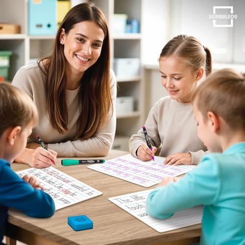 Double Sided Lined Dry Erase Boards 9x12 (10 Pack)