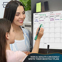 Magnetic Dry Erase Chore Chart Calendar 13x17 (6 Markers Included)