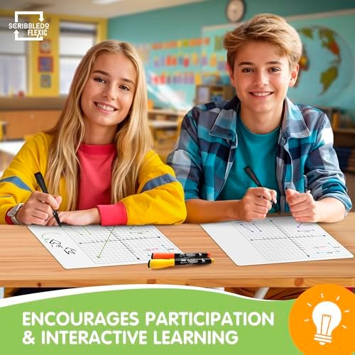 XY Graph Dry Erase Sheets 11”x14” 10 Pack