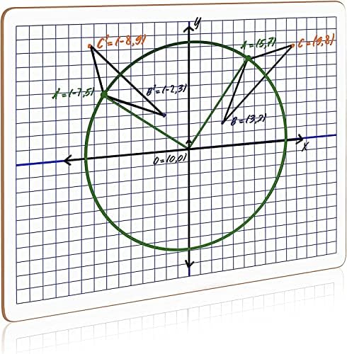 Dry Erase XY Axis Graph Lap Board 9" x 12" Double Sided