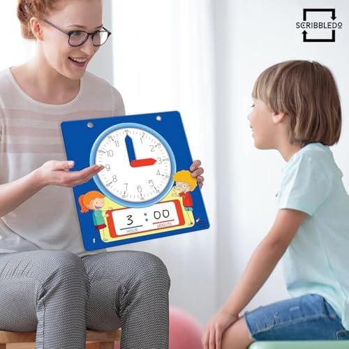 Writable Dry Erase Demonstration Clock