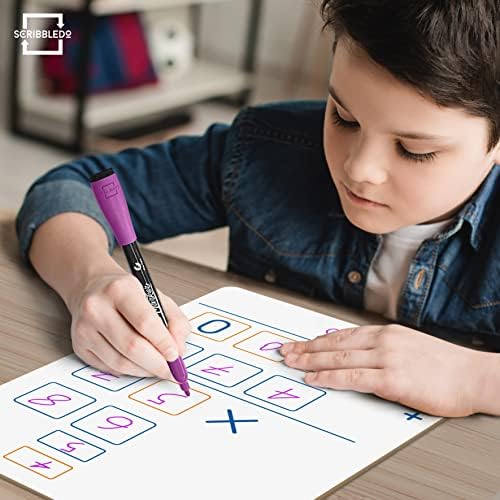 Dry Erase Multiplication Board, 2x1 & 2x2, Double Sided 9"x12" (2 Pack)