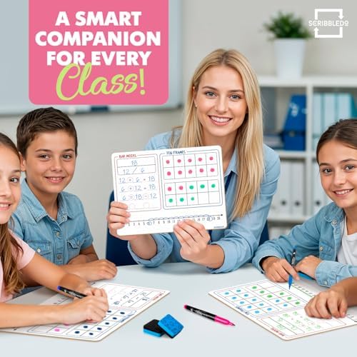 Bar Model, Ten Frame, Number Line & 1-120 Chart Dry Erase Board