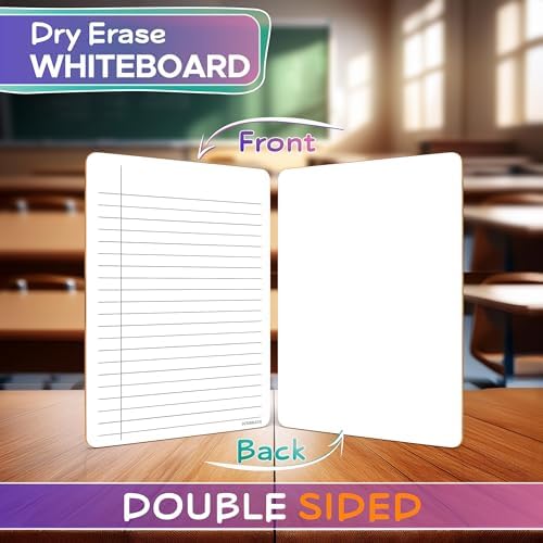 5"x7" Dry Erase College Ruled Notebook & Whiteboard (2 Pack)