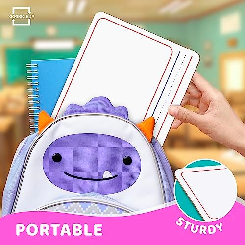 2 Pack Double Sided Lined Dry Erase Board 9x12