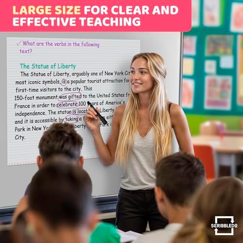 30”x24” Magnetic Dry Erase Lined Notebook Paper