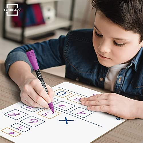 Dry Erase Multiplication Board, 2x1 & 2x2, Double Sided 9"x12" (2 Pack)