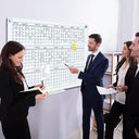 Magnetic 34”x46” Glass Whiteboard Yearly Dry Erase Calendar Planner