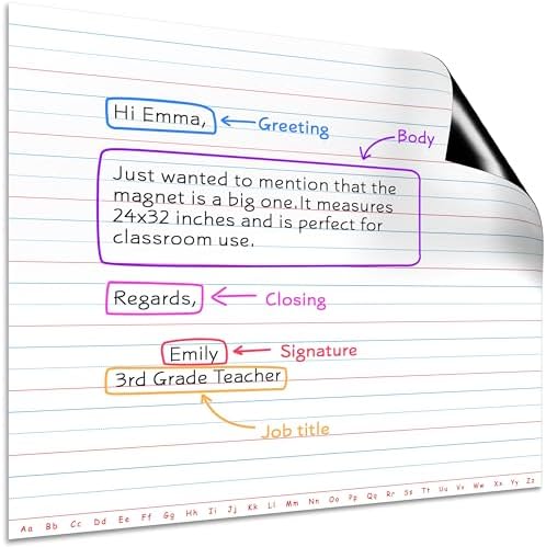 30”x24” Magnetic Dry Erase Lined Notebook Paper