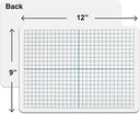 24 Pack Dry Erase XY Axis Graph Lap Board 9" x 12" Double Sided