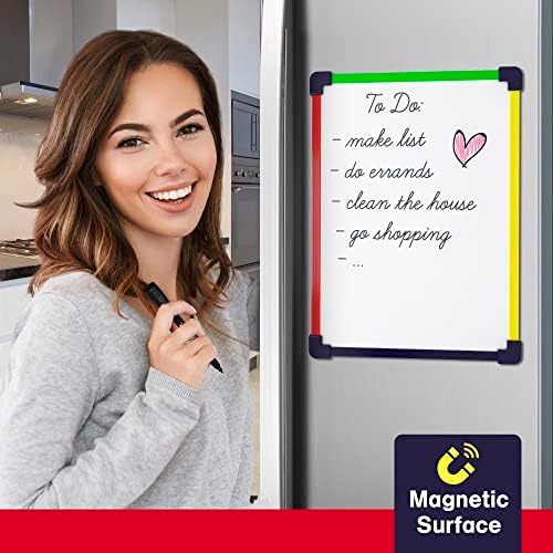 5 Pack 9"x12" Magnetic Dry Erase White Boards with Erasers