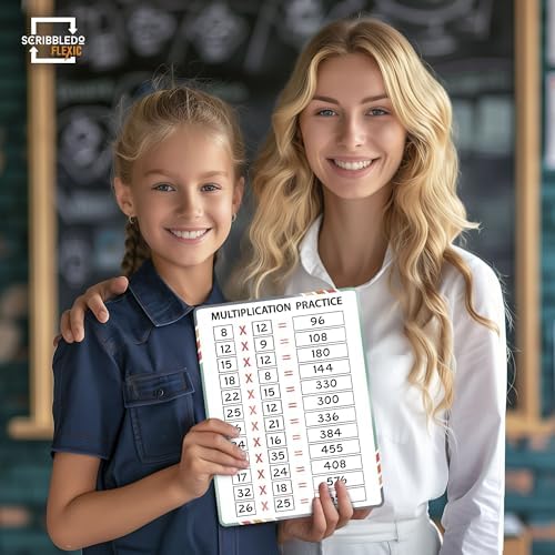 Multiplication Times Table Dry Erase Sheets 9x12 (10 Pack)