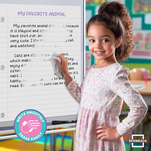 24” x 30” Dry Erase Magnetic Lined Paper