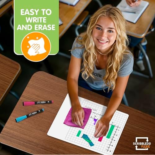 XY Graph Dry Erase Sheets 11”x14” 10 Pack