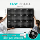 Magnetic 34”x46” Glass Whiteboard Yearly Dry Erase Calendar Planner