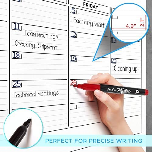 Large 36"x48" Quarterly Dry Erase Wall Calendar