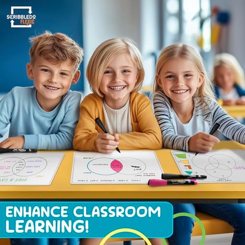 Venn Diagram Chart 9”x12” Dry Erase Sheets 10 Pack