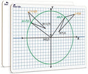 Dry Erase XY Axis Graph Lap Board 9" x 12" Double Sided