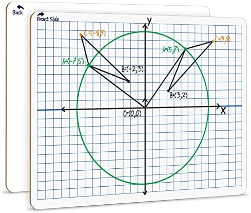 Dry Erase XY Axis Graph Lap Board 9" x 12" Double Sided