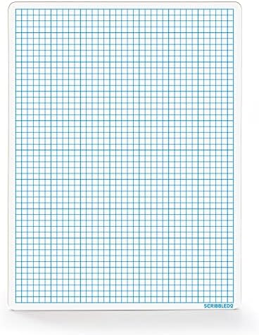 Dry Erase Graph Whiteboard 9" x 12" Double Sided with Grid